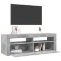 vidaXL TV skrinka s LED svetlami betónová sivá 120x35x40 cm