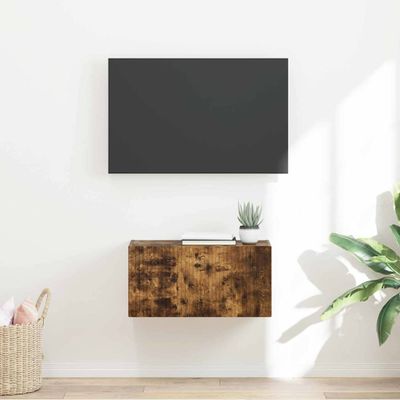 vidaXL TV nástenná skriňa Nástenný Dymová dub 60 x 31 x 29,5 cm