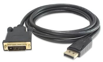 PremiumCord DisplayPort na DVI kábel 1m, tieň. M/M