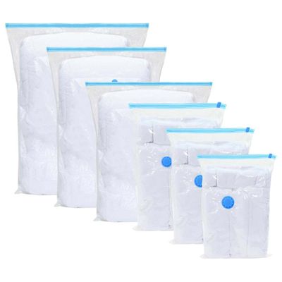 vidaXL Skladovacie vrecká 10 pcs Priehľadná a modrá 100 x 80 cm