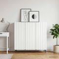vidaXL Servírovacia skriňa Biela 89 x 34,5 x 82 cm Kompozitné drevo
