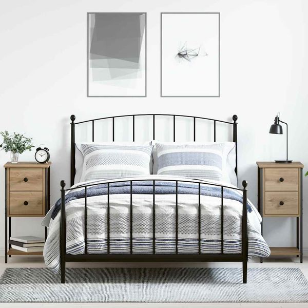 vidaXL Nočný stolík 2 pcs dub artisan 32 x 42 x 70 cm Kompozitné drevo