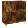 vidaXL Skrinka na platne dymový dub 84,5x38x89 cm kompozitné drevo