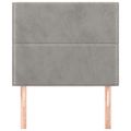 vidaXL Čelo postele svetlosivé 80x5x118/128 cm zamatové