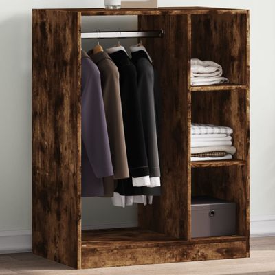 vidaXL Šatník dymový dub 77x48x102 cm kompozitné drevo