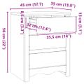 vidaXL Konferenčný stolík so zásuvkou Drammen Dub 45 x 35 x 56 cm
