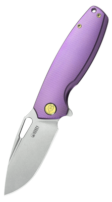 Kubey KB360C Tityus vreckový nôž 8,6 cm, fialová, titán