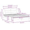 vidaXL Posteľ s matracom Hvar čierno-biela 160x200 cm umelá koža