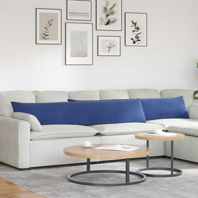 vidaXL Vankúše na pohovku 2 pcs Policajná modrá 200 x 40 cm