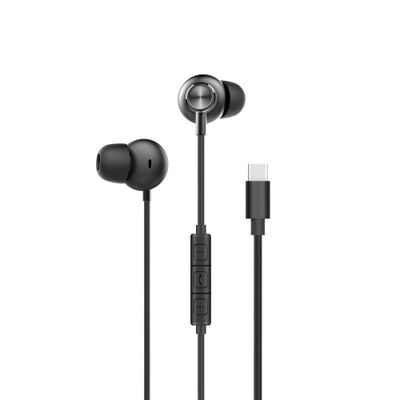 Forever drôtové slúchadlá Music Soul USB-C čierna s mikrofónom