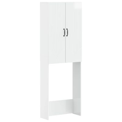 vidaXL Toaletná skriňa HOORN Biela s vysokým leskom 66 x 25,5 x 190 cm