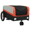 vidaXL Vozík za bicykel, čierno oranžový 30 kg, železo