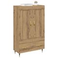 vidaXL Highboard Remeselný dub 69,5 x 31 x 115 cm Kompozitné drevo