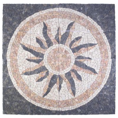 vidaXL Mozaikové dlaždice so slnečným vzorom Viacfarebný 120 x 120 cm