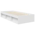 vidaXL Rám postele Biela 90 x 200 cm Masívne borovicové drevo