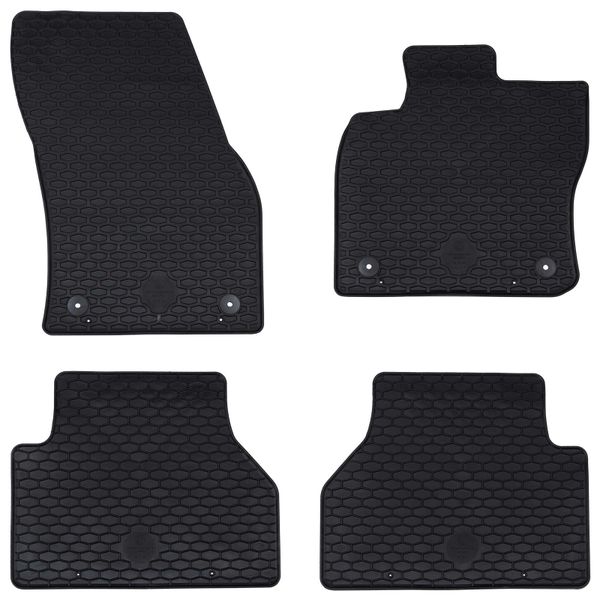 vidaXL Autokoberec 4 pcs Čierna vhodné pre VW CADDY 2020- Guma