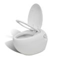 Set biele keramické závesné WC s bidetom