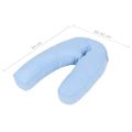 vidaXL Tehotenský vankúš v tvare písmena J 54x(36-43) cm, modrý