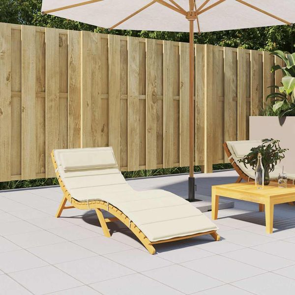vidaXL Podložka na ležadlo krémová 180x60x4 cm oxfordská látka