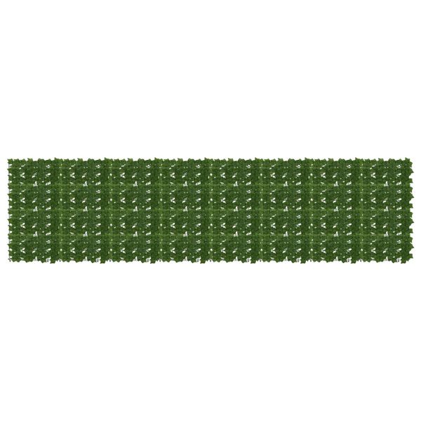 vidaXL Balkónový plôtik s listami Zelená 400 x 100 cm