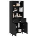 vidaXL Highboard 2 ks Čierny dub 69,5 x 34 x 180 cm Kompozitné drevo