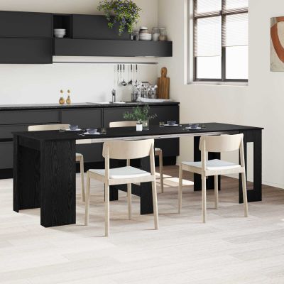 vidaXL Jedálenský stôl 240 x 85 x 75 cm Kompozitné drevo Čierny dub