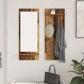 vidaXL Vešiak na stenu Nástenná montáž Staré drevo 70 x 10 x 90 cm