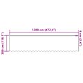 vidaXL Čipková záclona Biela 300 x 1200 cm Polyester