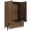 vidaXL Vysoká skrinka hnedý dub 70x31x115 cm spracované drevo