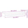 vidaXL Stojan na monitor biely farby dubu sonoma 100x24x13 cm drevotrieska