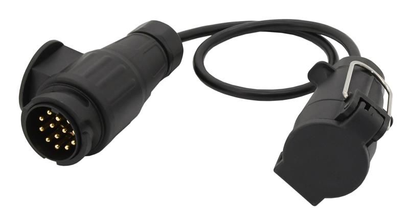 Kábel redukčný Compass 07456 0,6 m 13 pólov zástrčka - 7 pólov zásuvka k tažnému zariadeniu
