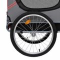 vidaXL Vozík za bicykel pre psa, červeno čierny