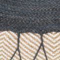 vidaXL Tkaná/pletená taburetka, juta a bavlna 50x30 cm modrá