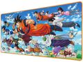 Dragon Ball Z herní podložka XXL/ Super Goku Friends/ 90 x 40 cm podložka pod myš, XXL, 90 × 40 cm, Dragon Ball Super, protiskluzová základna, šité okraje
