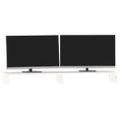 vidaXL Stojan na monitor biely 100x27x10 cm masívna borovica