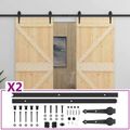 vidaXL Posuvné dvere 2 ks 90 x 210 cm Borovicový masív