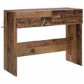 vidaXL Konzolový stôl Staré drevo 96,5 x 38 x 75 cm Kompozitné drevo