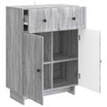 vidaXL Servírovacia skriňa Sivá sonoma 66 x 34,5 x 90 cm