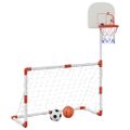 vidaXL Detská futbalová a basketbalová súprava s loptičkami 98x50x70cm