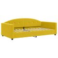 vidaXL Denná posteľ s matracom žltá 100x200 cm zamat