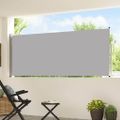 vidaXL Zaťahovacia bočná markíza na terasu 117x514 cm, sivá