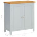 vidaXL Skrinka 70x35x75 cm, dubový masív