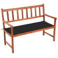 vidaXL Záhradná lavička s podložkou 120 cm, akáciový masív