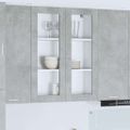 vidaXL Závesná skrinka Betónová šedá 80 x 31 x 100 cm Kompozitné drevo