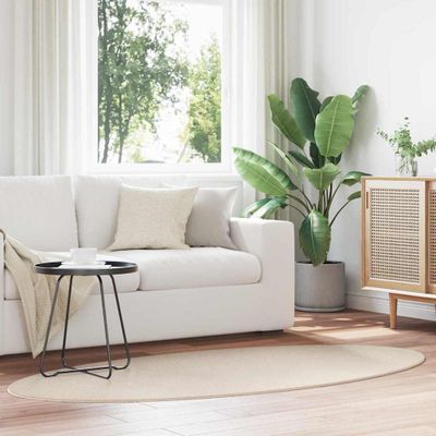 vidaXL Kusové koberce Oválny HUARTE Béžová 100 x 200 cm 100% polyester