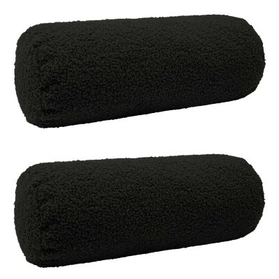 vidaXL Poťah na podložku 2 pcs HEERLEN Čierna Ø 15 x 40 cm Bouclé