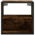 vidaXL Nástenný nočný stolík dymový dub 40x31x39,5 cm