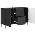vidaXL Servírovacia skriňa Čierna 89 x 34,5 x 60 cm Kompozitné drevo