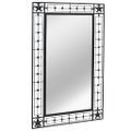 vidaXL Záhradné nástenné zrkadlo obdĺžnikové 60x110 cm čierne