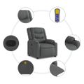 vidaXL Masážne kreslo s polohovacím mechanizmom, tmavosivá látka